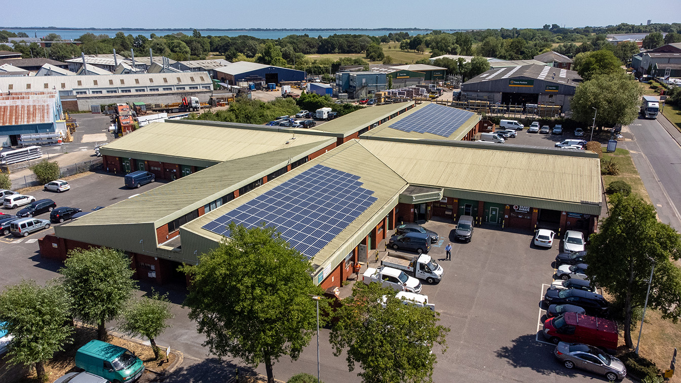 Aerial view of Portsmouth Enterprise Centre