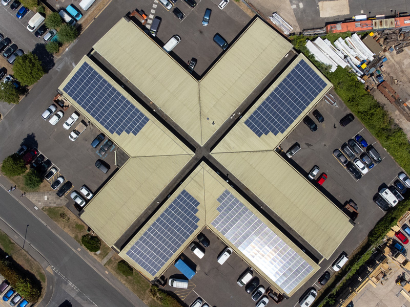Aerial view of Portsmouth Enterprise centre