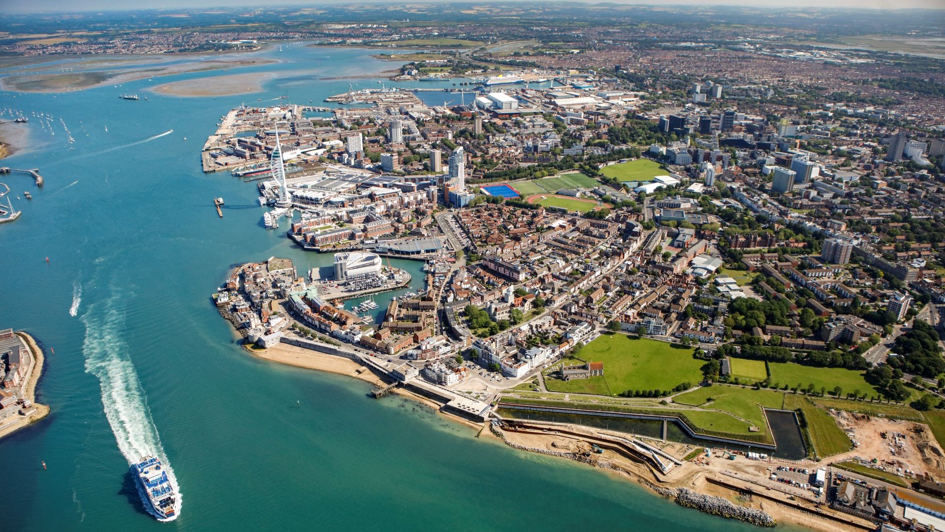 Aerial view of Portsmouth